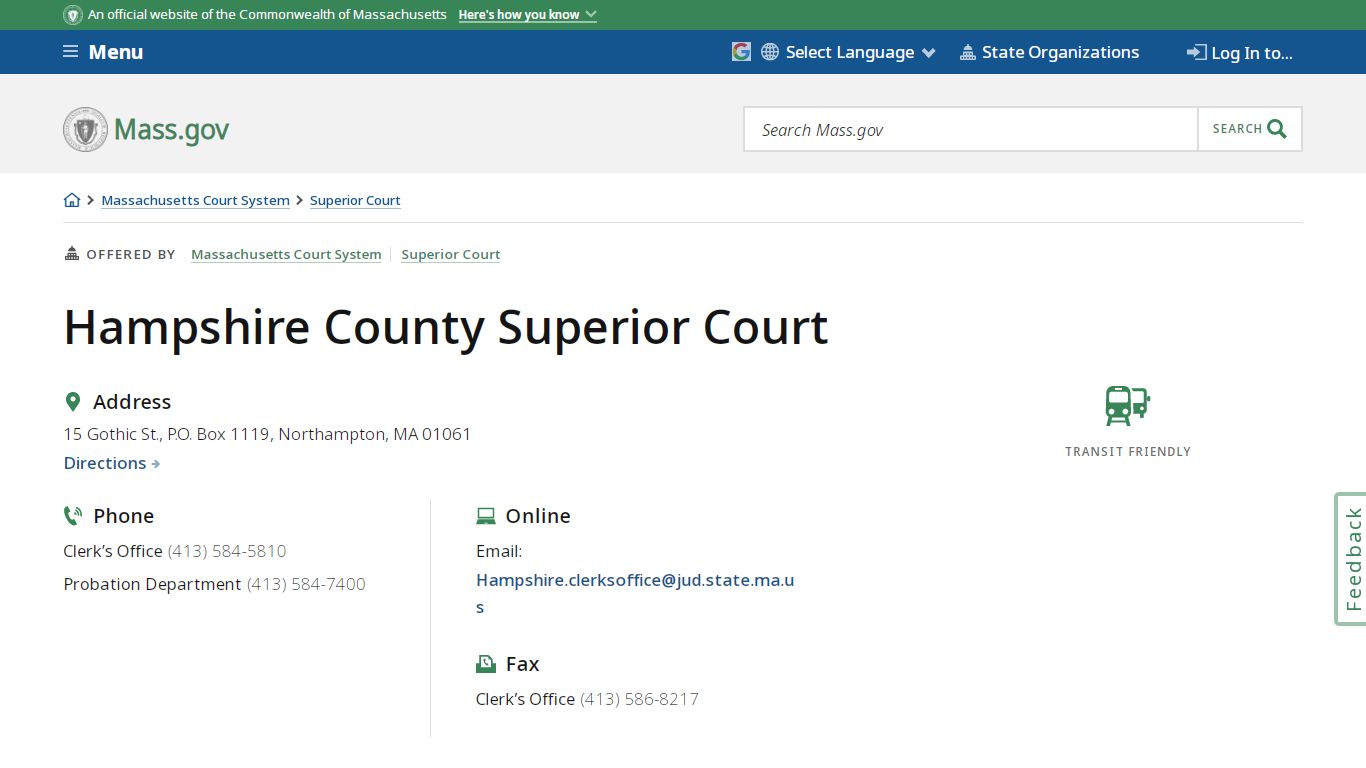 Hampshire County Superior Court | Mass.gov